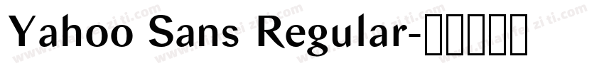 Yahoo Sans Regular字体转换